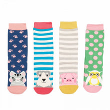 Load image into Gallery viewer, Miss Sparrow Girls 4-6 Years Animal Socks Box