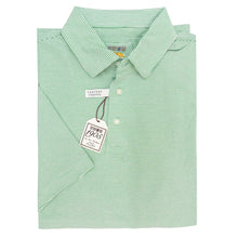 Load image into Gallery viewer, Jos. A. Bank Green Mens Cotton Rich Striped Short Sleeve Polo Shirt