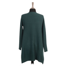 Load image into Gallery viewer, Italian Green Waterfall Open Front Ribbed Cardigan