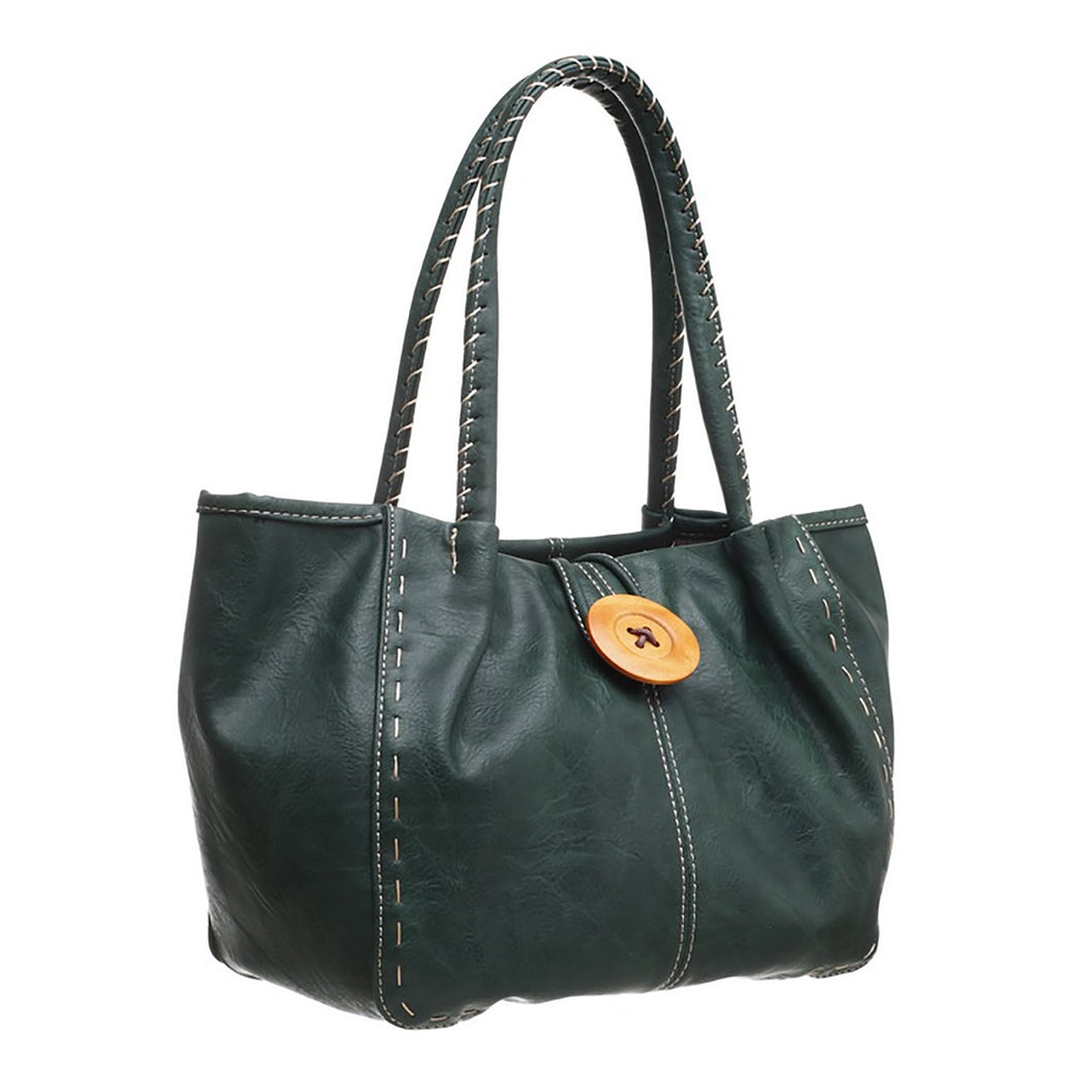 Bessie Green Classic Button Bag