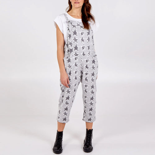 Italian Grey Star Dungarees 3/4 Length