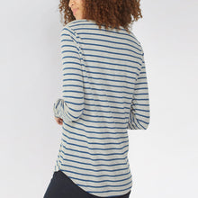 Load image into Gallery viewer, Fat Face Grey Marl Long Sleeve Breton Stripe T-Shirt