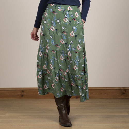 Lily & Me Khaki Frome Skirt Pansy