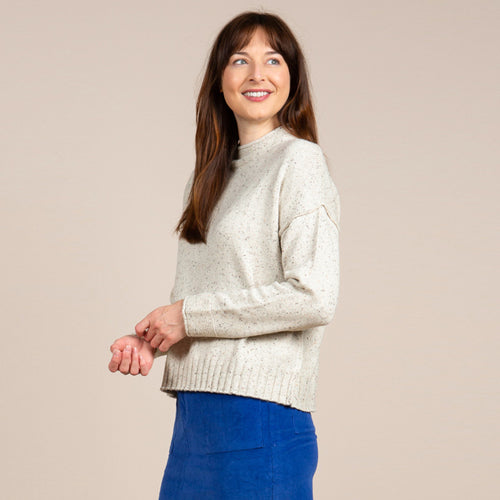 Lily & Me Oatmeal Wishbone Jumper