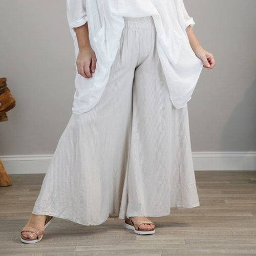 Goose Island Beige Striped Trouser