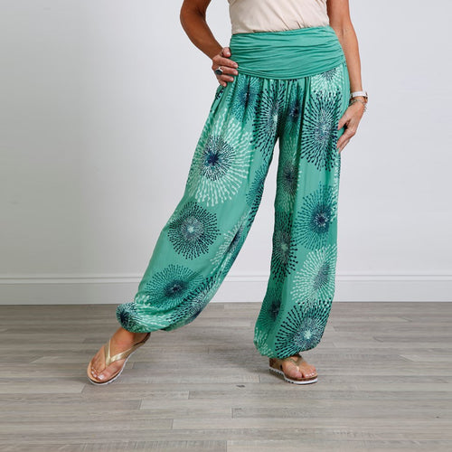 Goose Island Green Dandelion Harem Pants