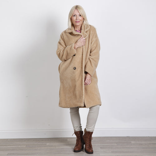 Goose Island Beige Teddy Bear Coat