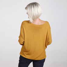 Load image into Gallery viewer, Goose Island Mustard V Neck Knitted Batwing