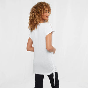 Joe Browns White Forever Joe's Ruched Slouchy Tee