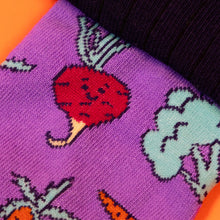 Load image into Gallery viewer, Powder Purple Happy Vegetables Boot Socks