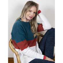 Load image into Gallery viewer, Lily &amp; Me Teal Hygge Stripe Jumper