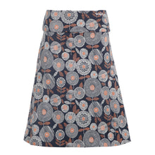 Load image into Gallery viewer, Weird Fish Dark Navy Malmo Organic Cotton Printed Jersey Skirt