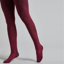 Load image into Gallery viewer, Weird Fish Burgundy Una Plain Tights