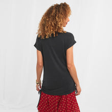 Load image into Gallery viewer, Joe Browns Black Forever Joe&#39;s Ruched Slouchy Tee