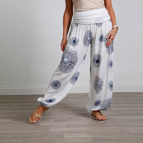 Goose Island White Dandelion Harem Pants