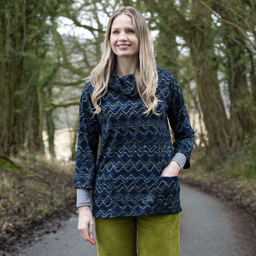 Lily & Me Navy Olivia Jumper Swirls