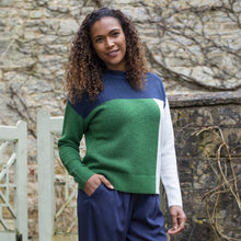 Load image into Gallery viewer, Lily &amp; Me Navy Colour Block Jumper