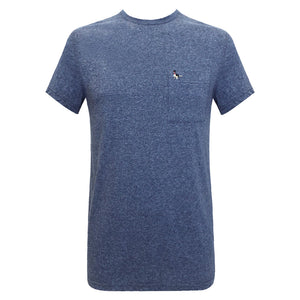 Jack Wills Blue Marl Mens Pure Cotton Logo Classic T-Shirt