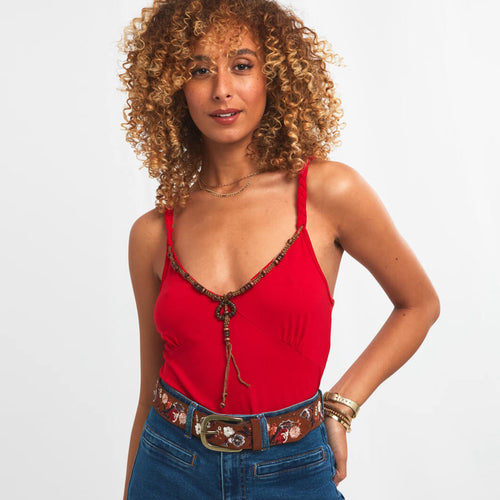 Joe Browns Red Breathtaking Beaded Vest