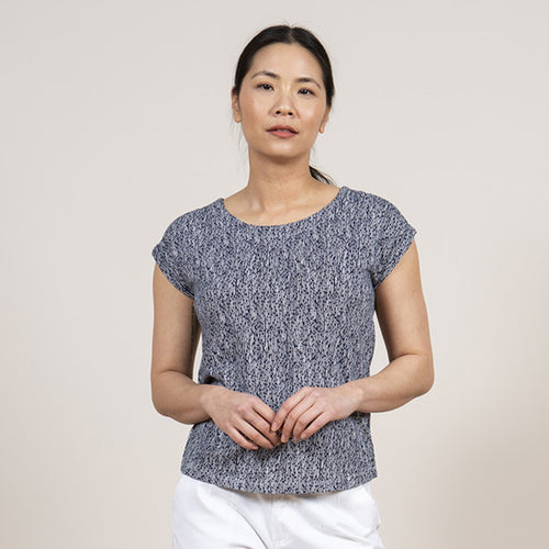 Lily & Me Navy Surfside Tee Raindrops