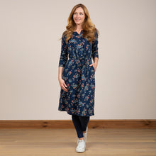 Load image into Gallery viewer, Lily &amp; Me Navy Callowell Dress Pastel Flowers