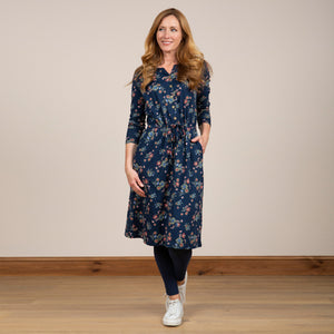 Lily & Me Navy Callowell Dress Pastel Flowers