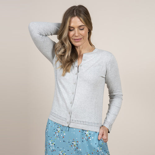 Lily & Me Silver Agnes Pointelle Cardi