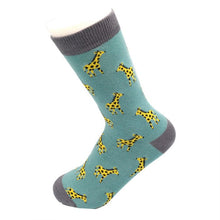 Load image into Gallery viewer, Miss Sparrow Duck Egg Little Giraffe Socks