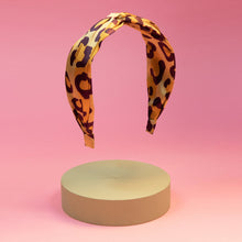 Load image into Gallery viewer, Powder Satin Headband Leopard Print