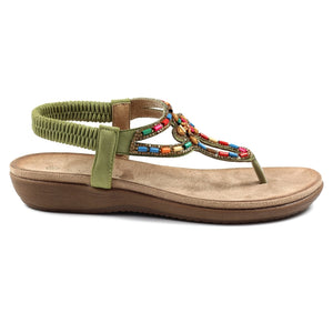 Lunar Green Una Sandals