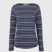 Load image into Gallery viewer, Fat Face Navy Long Sleeve Breton Stripe T-Shirt