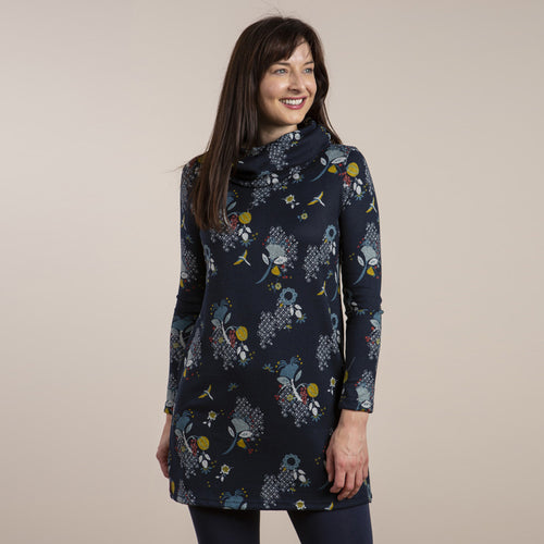Lily & Me Navy Winkleigh Tunic Greengage