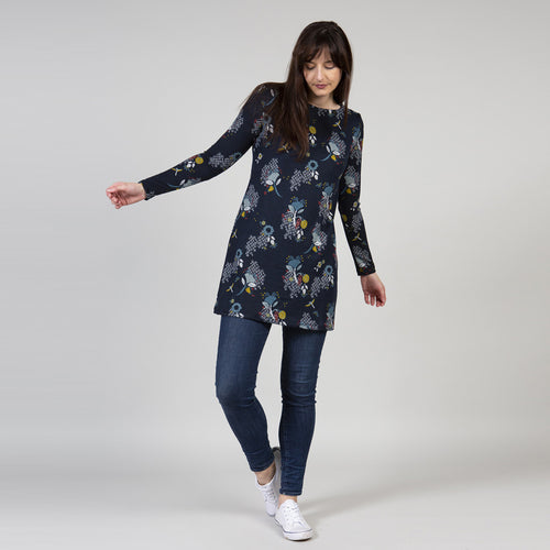 Lily & Me Navy Angela Tunic Greengage