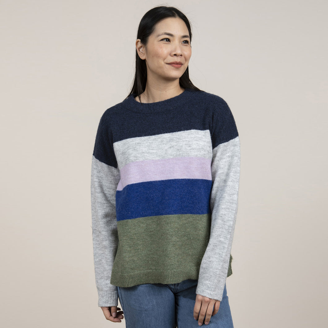 Lily & Me Navy & Green Hygge Jumper
