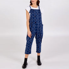 Load image into Gallery viewer, Italian Navy Star Dungarees 3/4 Length