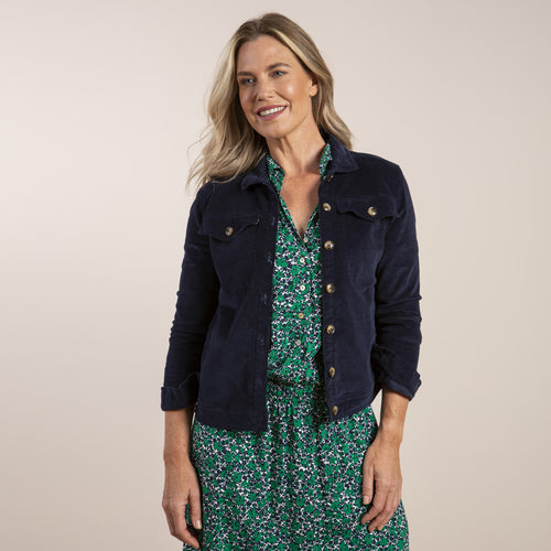 Lily & Me Navy Autumn Cord Jacket