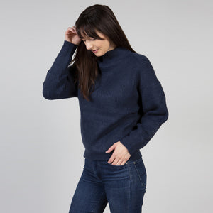 Lily & Me Navy Pointelle Jumper
