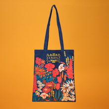 Load image into Gallery viewer, Powder Navy Tote Bag Country Garden