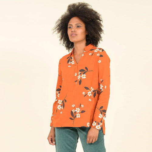 Brakeburn Orange Primrose Blouse