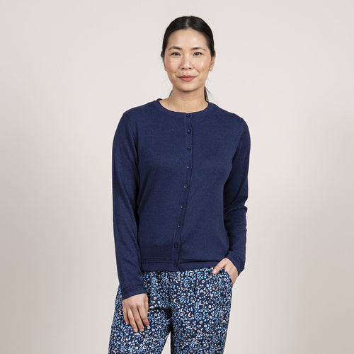 Lily & Me Navy Agnes Pointelle Cardi
