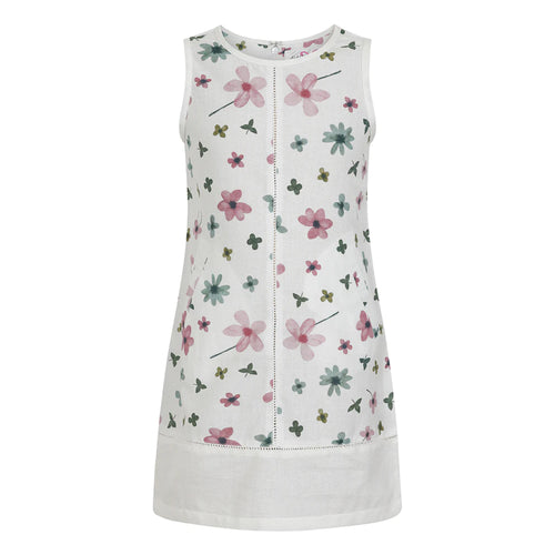 Alice Collins Little Alice Floral Stamp Girls Gemma Dress