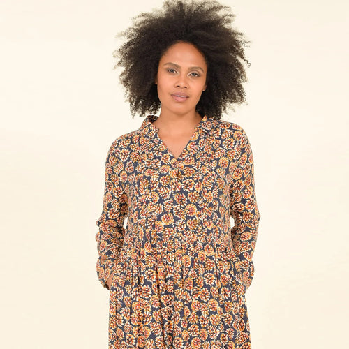 Brakeburn Pine Cone Button Shirt Dress