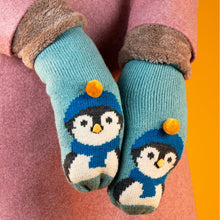 Load image into Gallery viewer, Powder Cosy Penguin Mittens