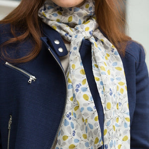 Peony Silk Amelia Scarf Moss
