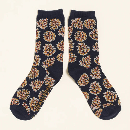 Brakeburn Pine Cone Autumn Ankle Socks