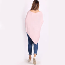 Load image into Gallery viewer, Italian Pink Knitted Lagenlook Star Poncho
