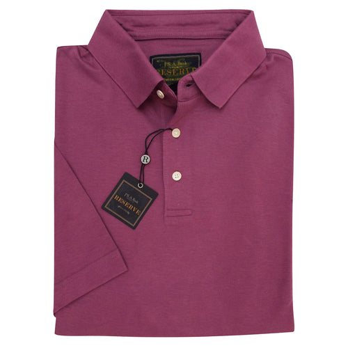 Jos. A. Bank Purple Mens Pima Cotton Short Sleeve Polo Shirt