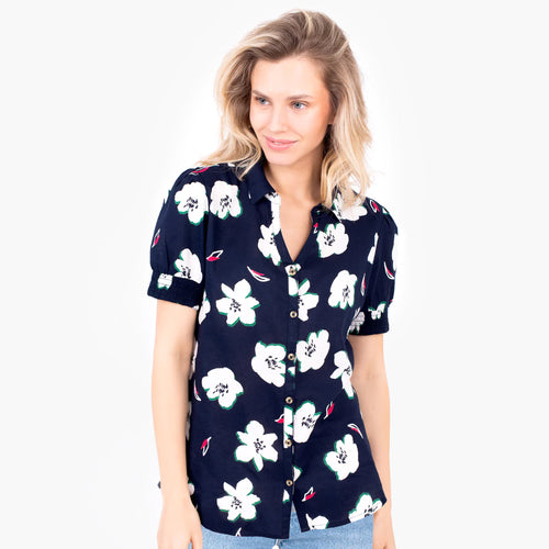 Brakeburn Navy Floating Lily Blouse