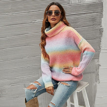 Load image into Gallery viewer, High Neck One Size Rainbow Jumper Top