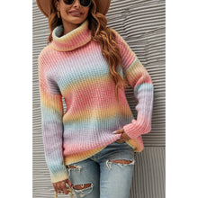 Load image into Gallery viewer, High Neck One Size Rainbow Jumper Top